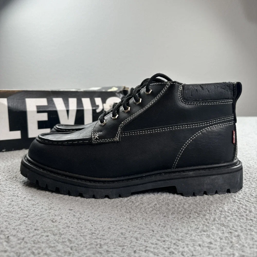 Levi's Pitt 3/4 Boots‎ Men 11 Black Ankle Combat Chukka Hiking Outdoor Shoes